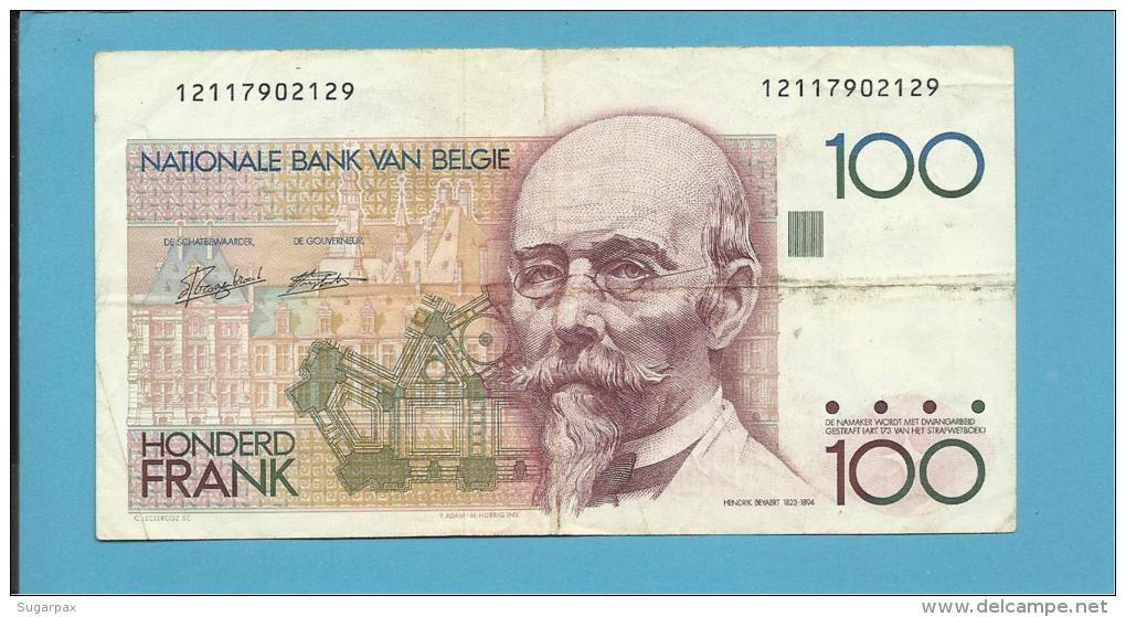 BELGIUM - 100 FRANCS - ND ( 1982 - 94 ) - P 142 - Sign. ( 5 - 14 ) On FACE And BACK - HENDRIK BEYAERT - BELGIE BELGIQUE - 100 Francs