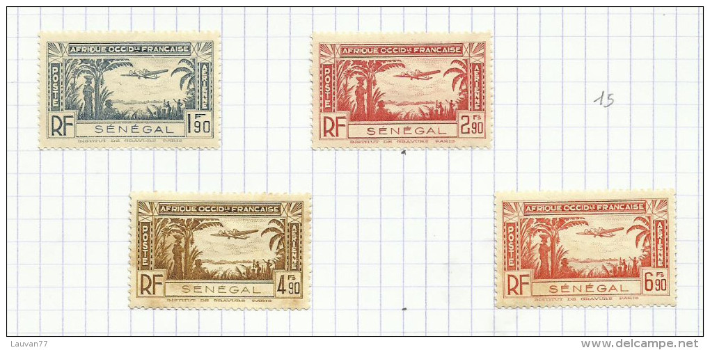 Sénégal (Af) Poste Aérienne N°13, 14, 16, 17 - Posta Aerea