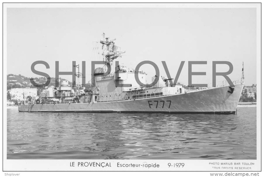 Escorteur Rapide LE PROVENCAL (Marine Nationale) - Carte Photo éd. Marius Bar - Photo/bateau/schiff - Oorlog