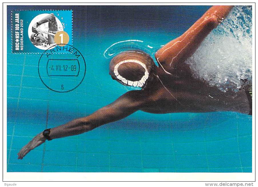 PAYS BAS CARTE MAXIMUM NUM.YVERT ???? Annee 2012 SPORT NATATION - Maximum Cards