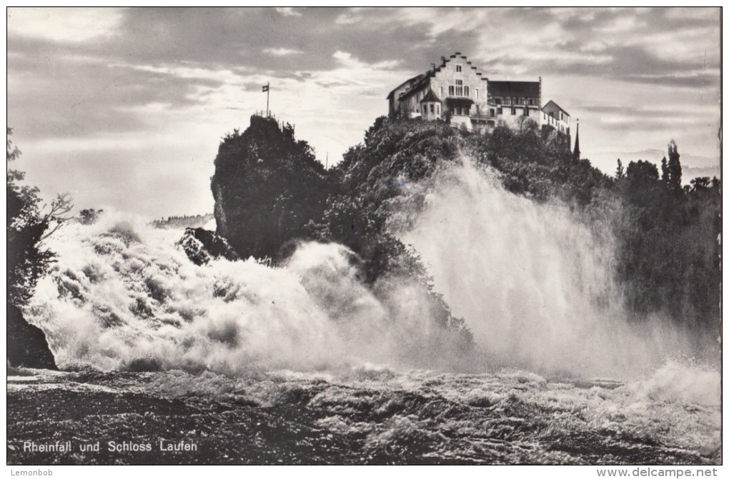 Switzerland, Suisse, Rheinfall Und Schloss Laufen, 1963 Used Real Photo Postcard [15645] - Sonstige & Ohne Zuordnung