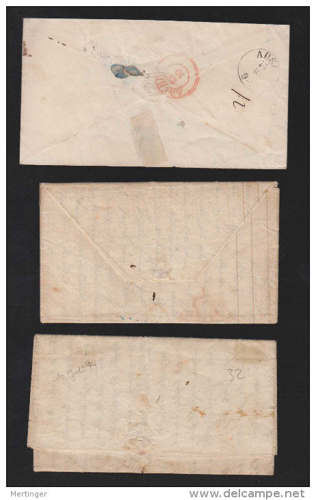 USA 1846-80   3 Stampless Covers - …-1845 Prefilatelia