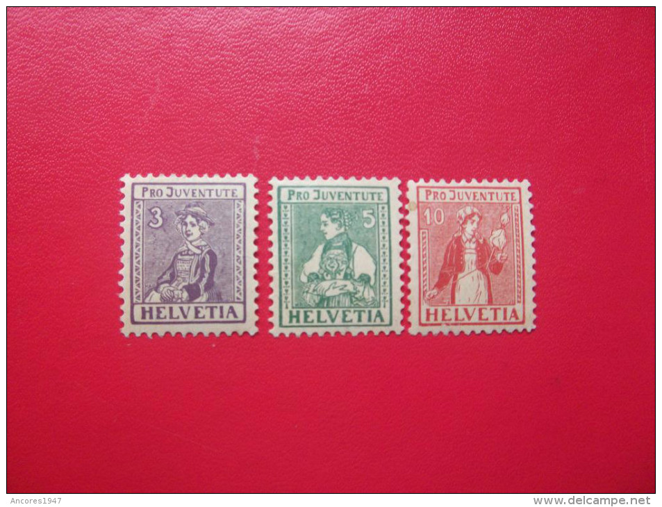 SUIZA 1917, YVERT 154-56, **MNH** - Nuovi