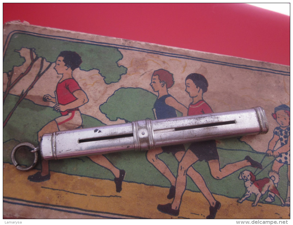 Boite Carton Vintage(dessus) + Porte Crayon à Tirette En Métal Pour écrire ->Bureau école Objets Liés Vintage Voir >> - Autres & Non Classés