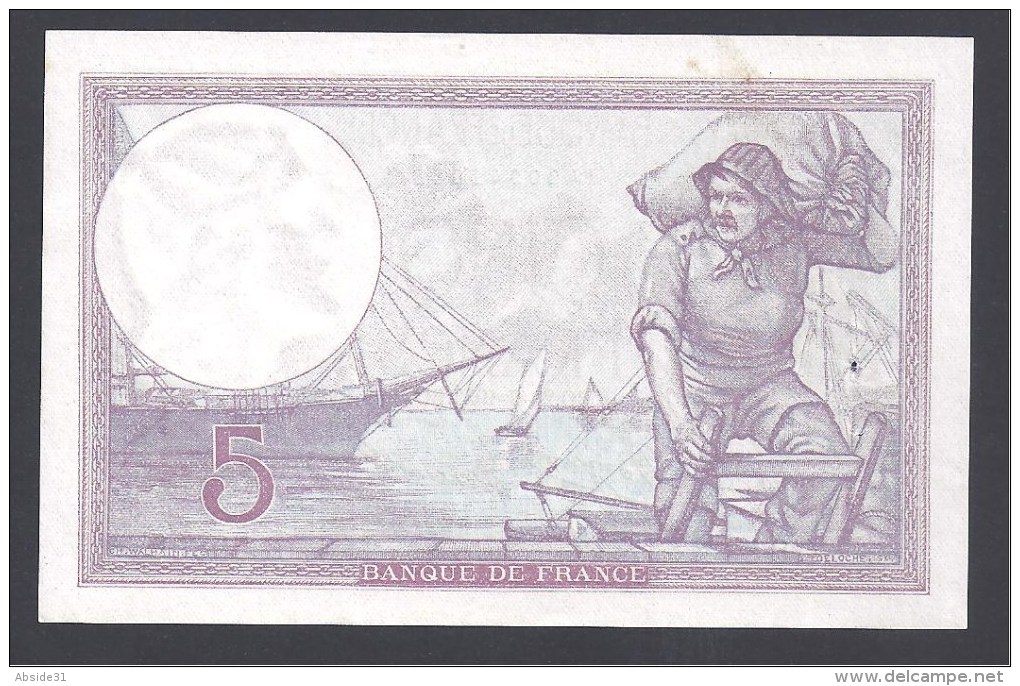 Billet  5 Fr Du  20 -7 -1933 - 5 F 1917-1940 ''Violet''