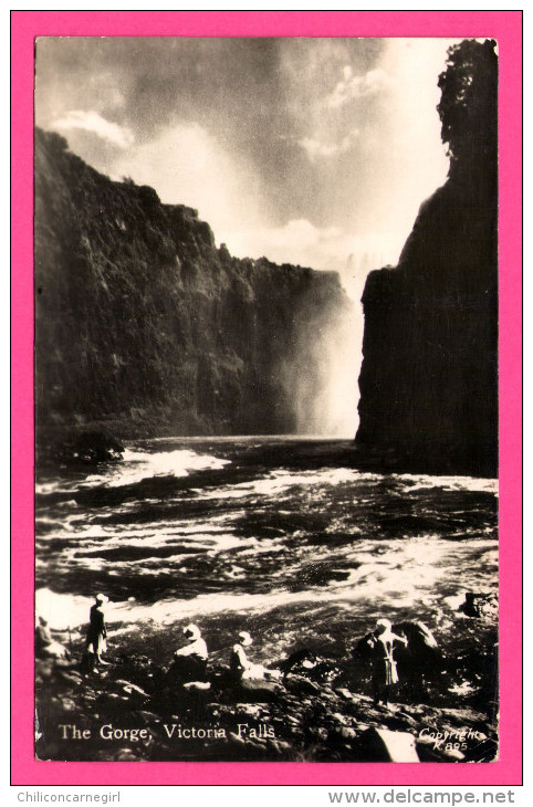 Carte Photo - The Gorge - Victoria Falls - Animée - 1937 - Copyright K 895 - Zimbabwe