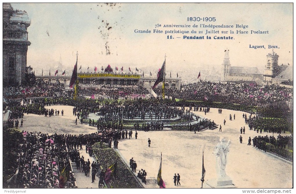 75 EME ANNIV. INDEPENDANCE BELGE 21/7/ 1905  PENDANT LA CANTATE - Manifestazioni