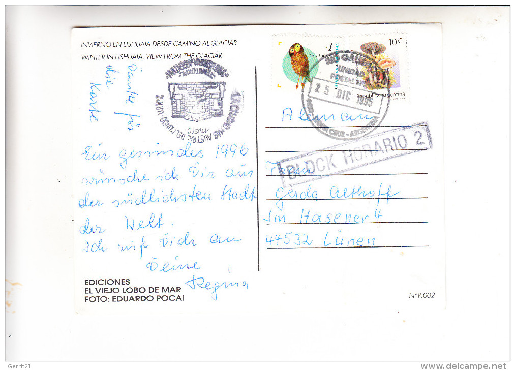 ARGENTINA / ARGENTINIEN, 1995, Michel 2204 & 2266, , RIO GALLEGOS - Covers & Documents