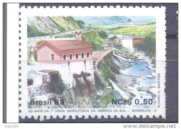 1989. Brazil, Mich.2317, 100y Of Hidroelectrostation,  1v, Mint/** - Neufs