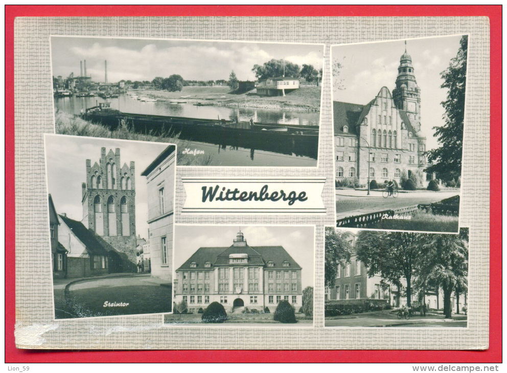 159218 / Wittenberge - Hafen , SHIP , VELO BIKE , STEINTOR , PATHAUS , - Germany Allemagne Deutschland Germania - Wittenberge