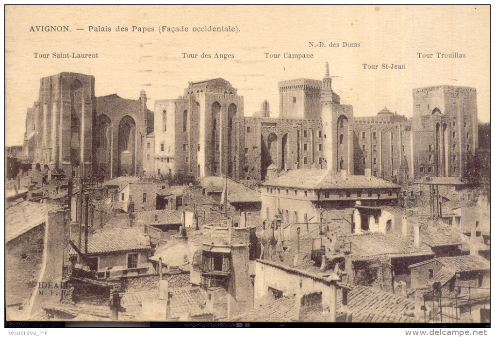 Avignon Palais Des Papes  1923 - Avignon (Palais & Pont)