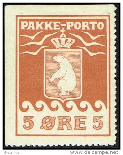 1905. PAKKE PORTO. 5 øre Brown. Thiele. Perf 12 ½. Imperforated At Two Sides. Scarce.  (Michel: 2) - JF171300 - Pacchi Postali