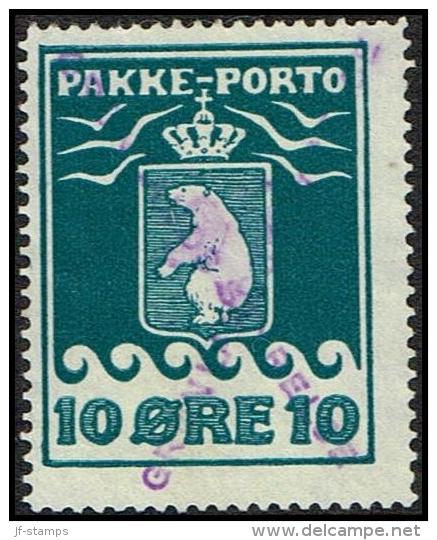 1916. PAKKE PORTO. 10 øre Blue. Thiele. Perf 11 ½. GRØNLANDS STYRELSE. (Michel: 7A) - JF171345 - Colis Postaux