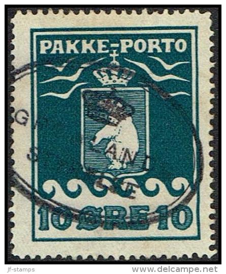 1916. PAKKE PORTO. 10 øre Blue. Thiele. Perf 11 ½. GRØNLANDS STYRELSE. (Michel: 7A) - JF171371 - Paketmarken