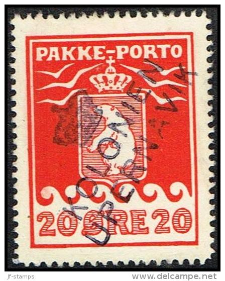 KOLONIEN UPERNAVIK On 1937. PAKKE PORTO. 20 øre Red. Schultz. Perf 10 3/4. (Michel: 9B) - JF171413 - Spoorwegzegels