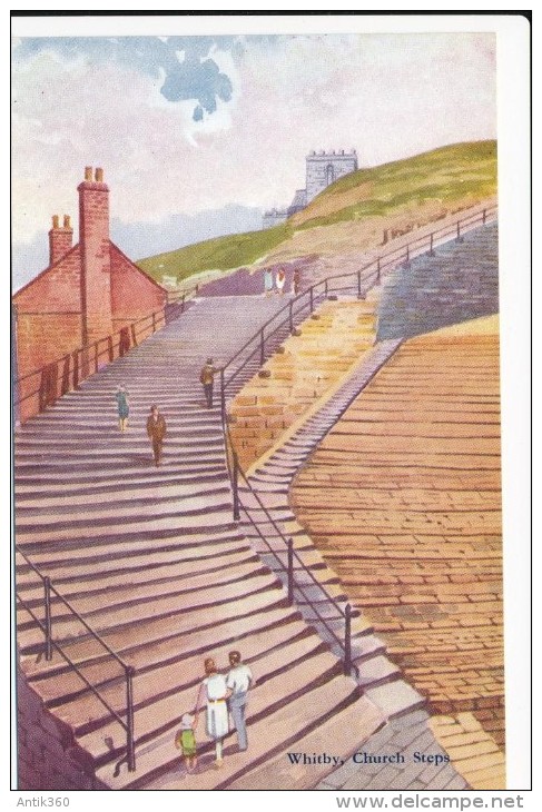 CPSM ROYAUME-UNI - Church Steps, Withby - Whitby