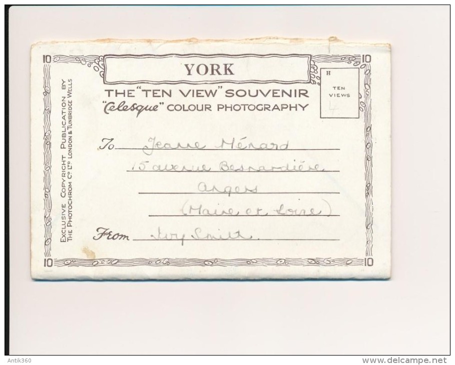 CPSM ROYAUME-UNI - York  - Ten Views Souvenir - Letter-card - York