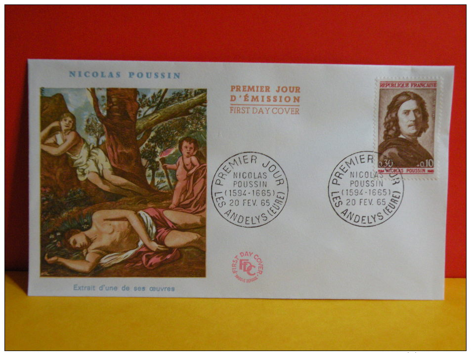 FDC- Nicolas Poussin - Les Andelys (27) - 20.2.1965 - 1er Jour, Cote 3 € - 1960-1969