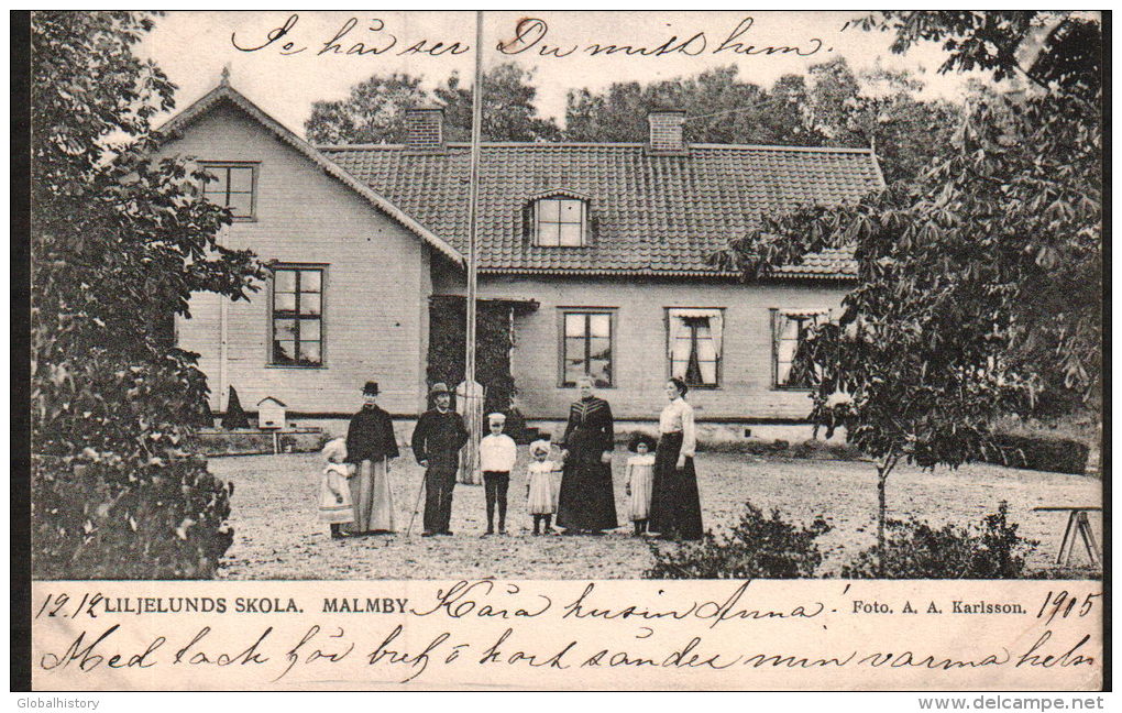 DB3340 - LILJELUNDS SKOLA - MALMBY 1915 - Suède