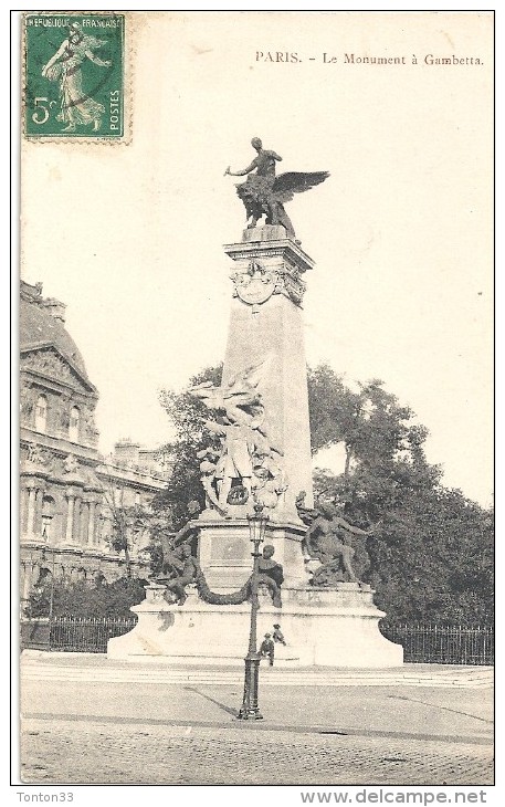 PARIS - 75 - CARTE PUB BOUILLON MAGGI - Le Monument à Gambetta - VAN - - Statues