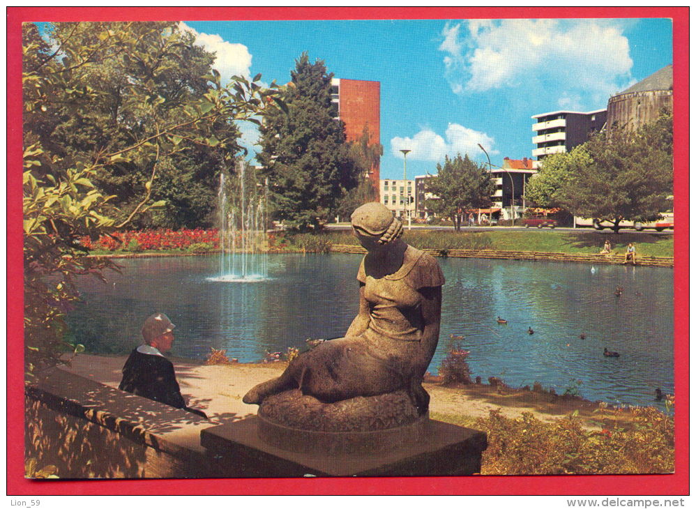 159229 / Wilhelmshaven - IM KURPARK , STATUE WOMAN LAKE  - Germany Allemagne Deutschland Germania - Wilhelmshaven