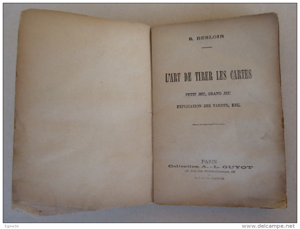 Collection A.-L. Guyot - S. DESLOIR - L'Art De Tirer Les Cartes - No 805 - - Jeux De Société