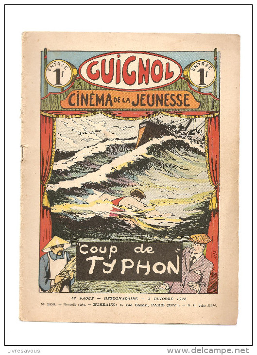 Guignol Cinéma De La Jeunesse Coup De Typhon N°209 Du 2 Octobre 1932 - Fortsetzungen