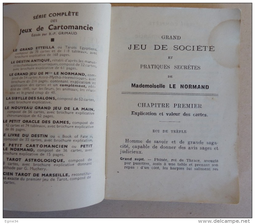 B.P. Grimaud Paris - Grand Jeu De Société De Pratiques Secrètes De Melle LE NORMAND - 1935 - Jeux De Société