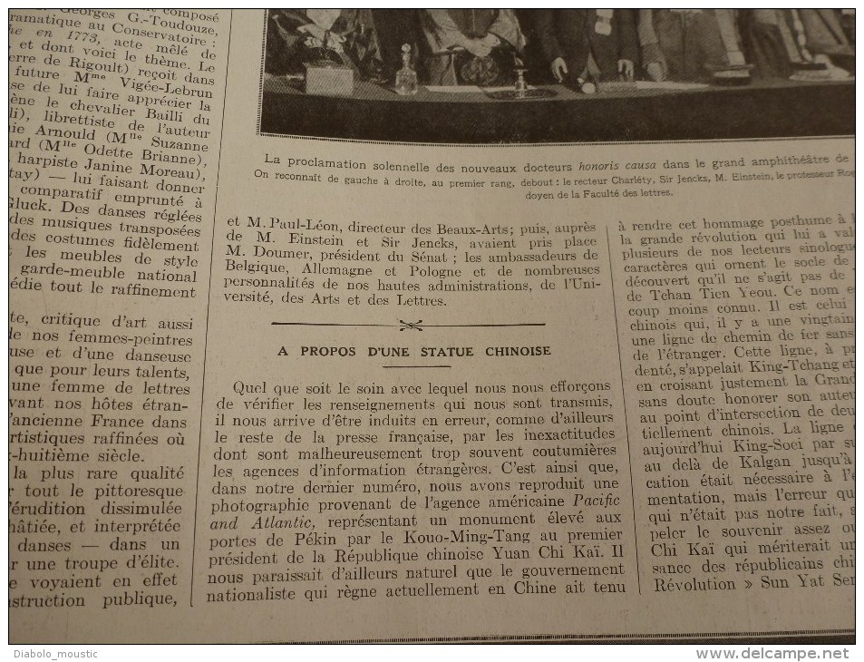 1929 : Circulation PARIS;Aviation;Venise;Mme Curie aux USA;Art-Religion;Coblence ;Erivan;Ouchkouli;GRUZ;Doubrovnik;CHINE