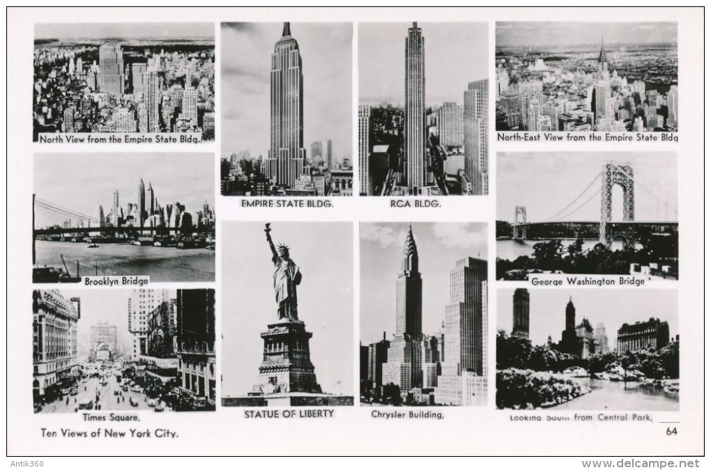 CPSM ETATS-UNIS - USA - New York - Multi-vues - Tarjetas Panorámicas