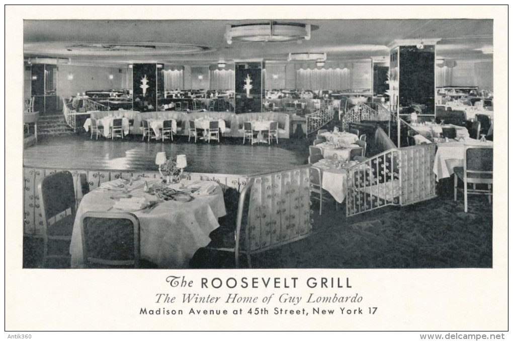 CPSM ETATS-UNIS - USA - New York - The Roosevelt Grill - The Winter Home Of Guy Lombardo Madison Avenue - Bares, Hoteles Y Restaurantes