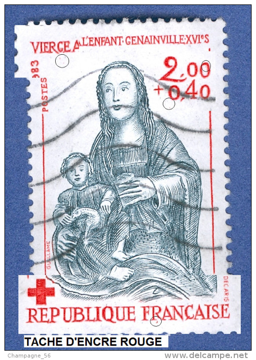 1983    N°  2296  VIERGE A F ENFANT GENAINVILLE    OBLITÉRÉ - Usados