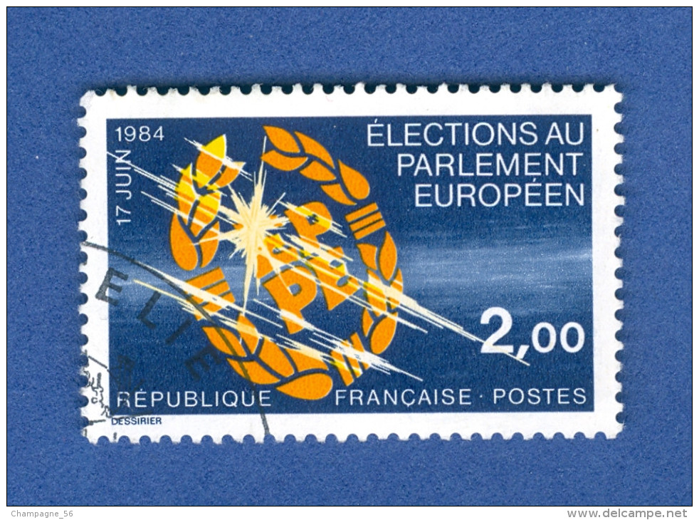 1984  N°  2306   2éme ELECTIONS AU PARLEMENT EUROPÉEN  OBLITÉRÉ - Gebruikt