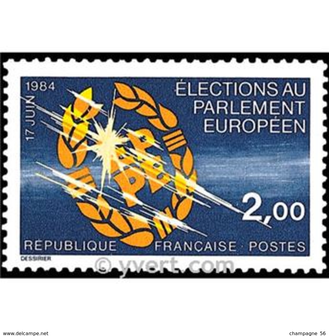 1984  N°  2306   2éme ELECTIONS AU PARLEMENT EUROPÉEN  OBLITÉRÉ - Oblitérés