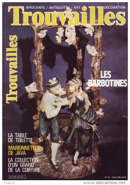 Trouvailles - Août-Septebre 1985 N°53 - 2 Scans Dont Sommaire - Hobbies & Collections
