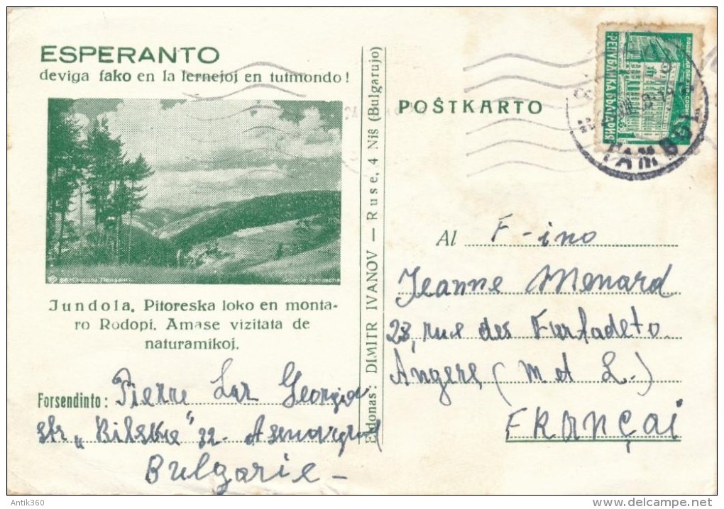 CPSM ESPERANTO Universala Kongreso 1948 + Cachet + Timbres - Esperanto