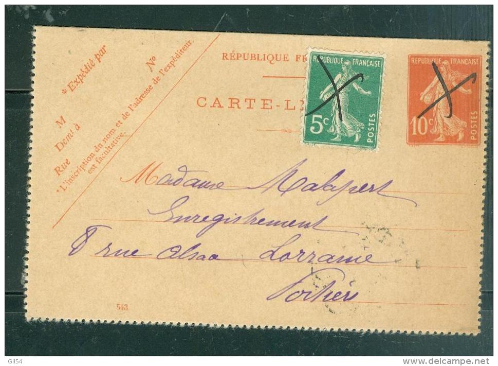 Carte Lettre Yver 138 , Anulation Plume - Malb1008 - Cartes-lettres