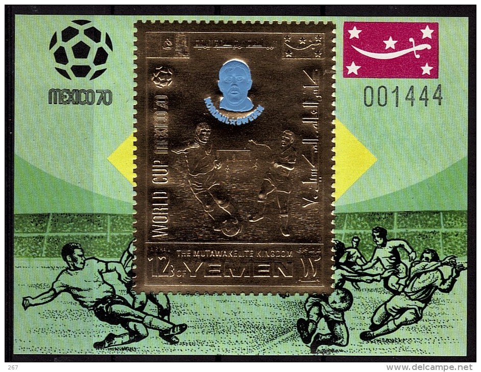 YEMEN  BF (nordhal Suede ) NON DENTELE  * * Cup  1970  Football  Soccer  Fussball - 1970 – Mexico