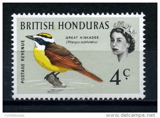 BRITISH  HONDURAS   1962    Various Designs  4c  Great  Kiskadee     MH - Honduras Britannico (...-1970)