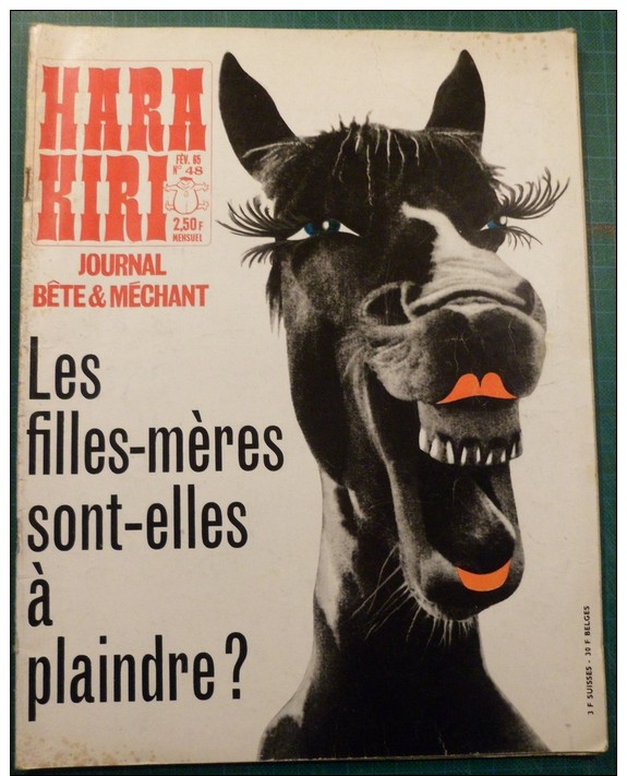 Hara Kiri N°48 Fevrier 1965 - Wolinski Cabu Charlie Caricature Choron -  Très Bon état - Humor