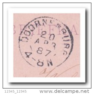 Briefkaart 1887 Stempel Doornenburg En Brummen, H.H. Pelgrim Aannemer Brummen - Briefe U. Dokumente