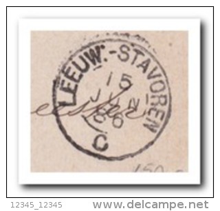 Brief 1886 Naar Gemeente Borne, Stempel Leeuw:-Stavoren En Langstempel Koudum - Briefe U. Dokumente