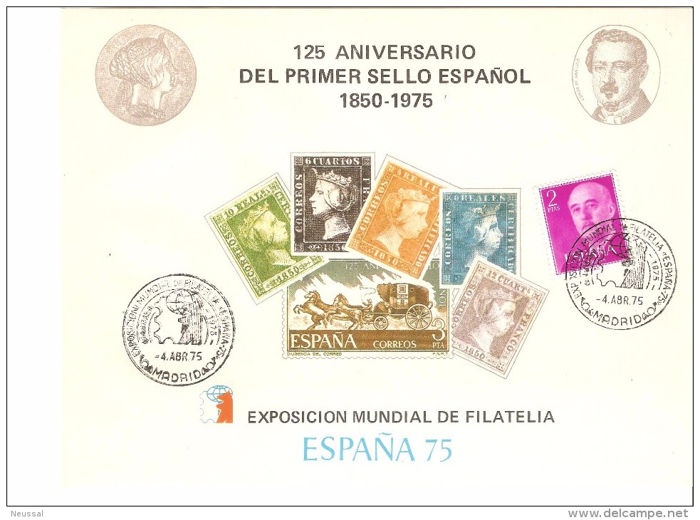 Hoja Commemorativa  Usada. 1975 - Fiscales