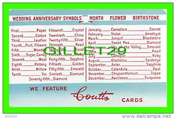 CALENDRIER - PETIT FORMAT, 1947 - DAWSON BROS LIMITED , MONTREAL - COUTTS - - Petit Format : 1941-60