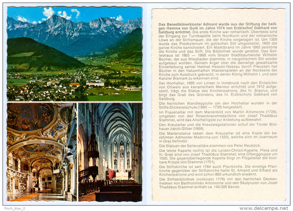 AK Steiermark 8911 Admont Benediktiner-Kloster Stift Abtei Österreich Altar Austria Autriche Styria Ansichtskarte - Admont