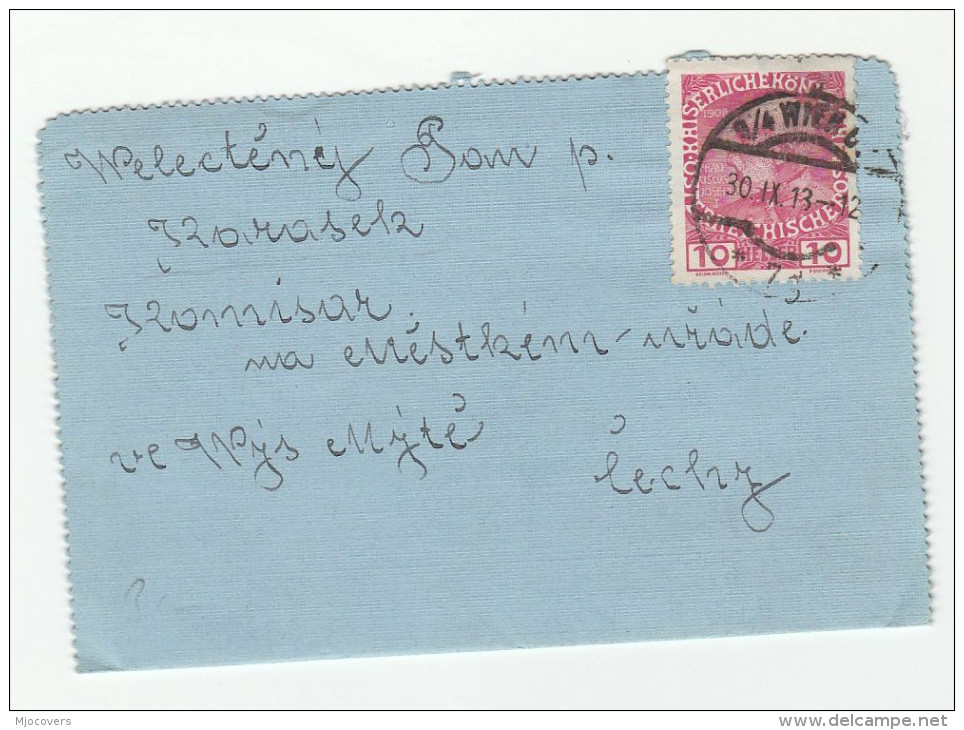 1913 AUSTRIA 10h Stamps COVER  LETTERCARD - Covers & Documents