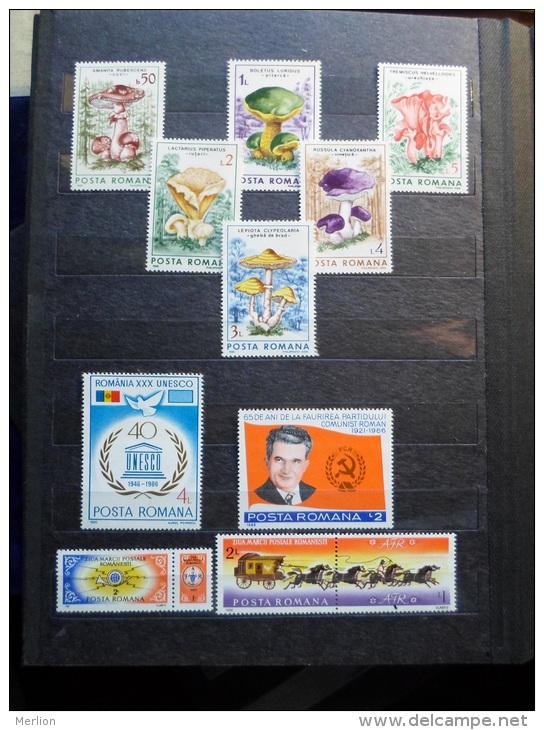 Romania   1986   MnH    Stamps - Mushrooms Posta Unesco Ceausescu    J40.8 - Unused Stamps