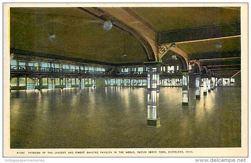 235089-Ohio, Cleveland, Euclid Beach Park, Dancing Pavilion Interior, Braun Post Card Co By Curt Teich No A1723 - Cleveland