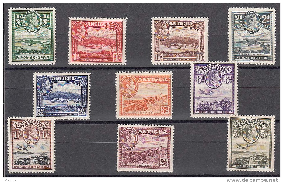 Antigua MNH 1938, 10 Values, Upto 5s, Excellent Condition, Cat., Above &pound;70.00, KG VI  Series - 1858-1960 Kolonie Van De Kroon