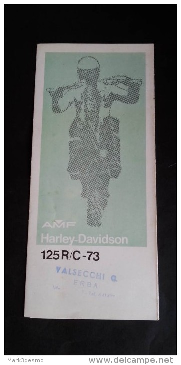Harley-Davidson 125 R\C 1973 Moto Depliant Originale Factory Brochure Catalog Prospekt - Publicités